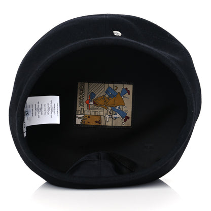 Hermes Cashmere Saint Honore Drap Beret 57 Black 6 of 7