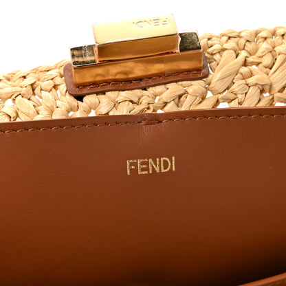 Fendi Raffia Effect Woven Large Fendi Way Tote Beige 6 of 10
