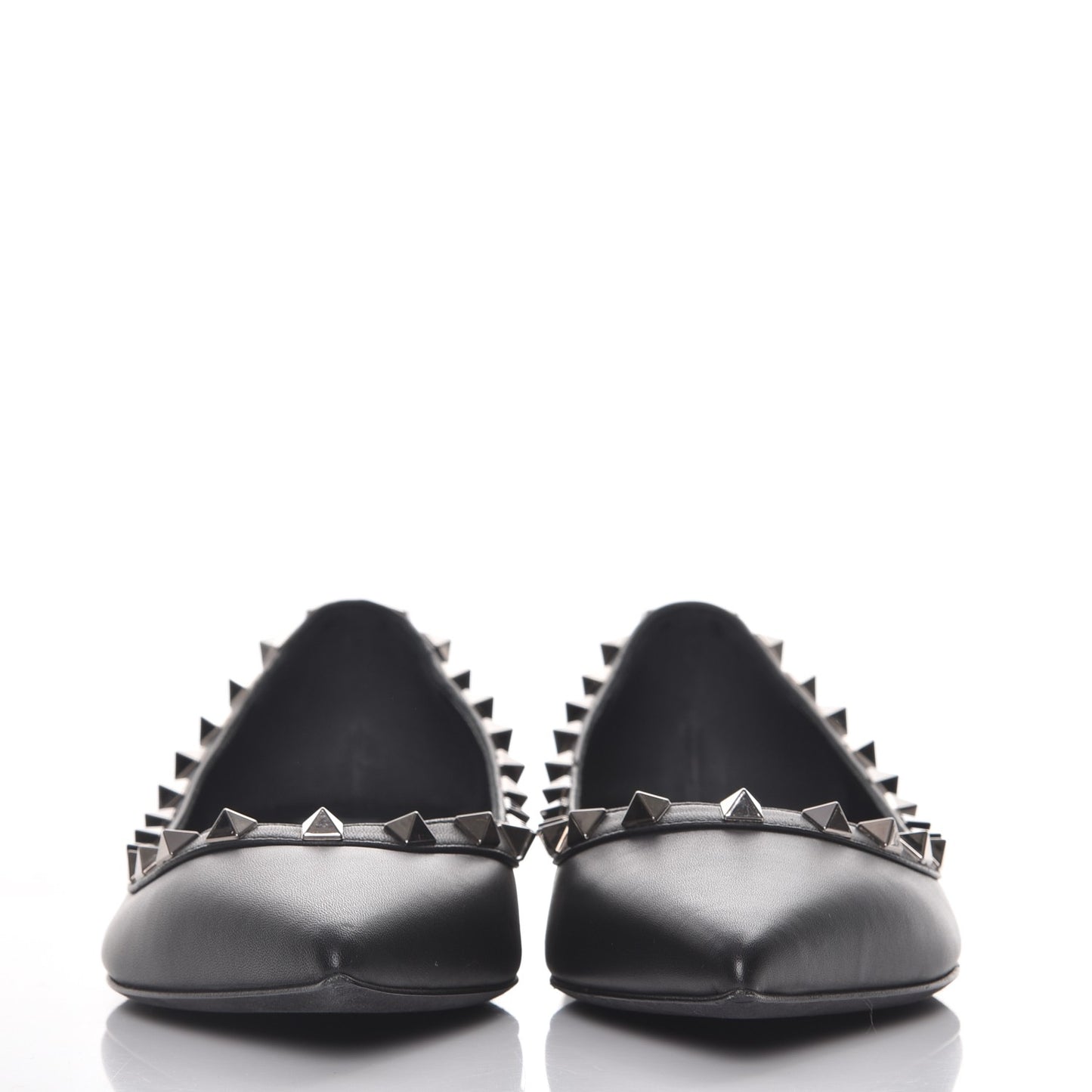 Nappa Rockstud Ballerina Flats 37 Black
