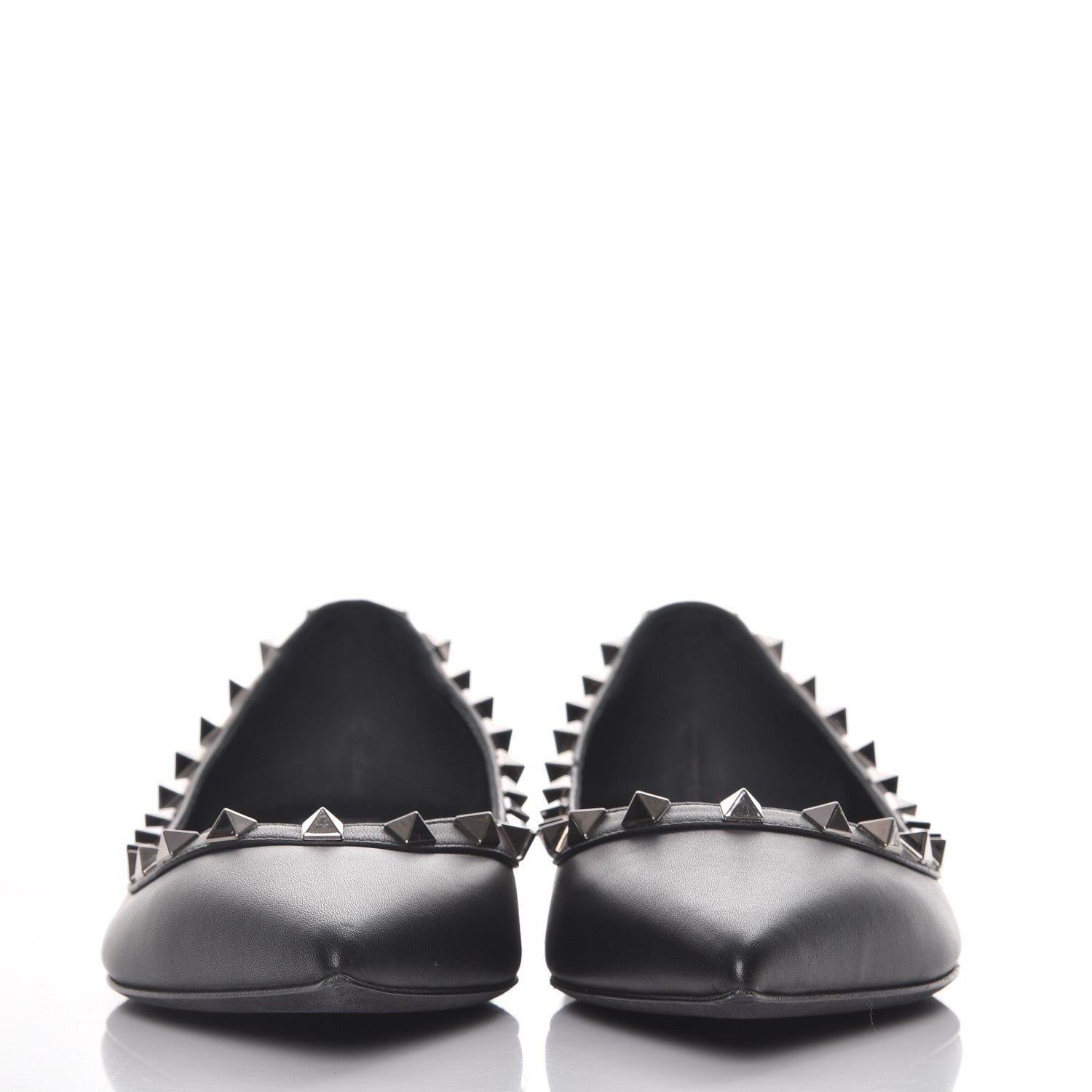 Valentino Garavani Nappa Rockstud Ballerina Flats 37 Black 2 of 8