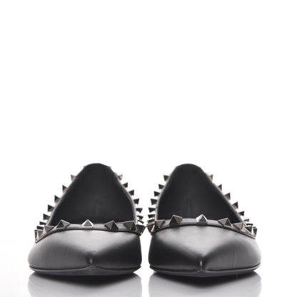 Valentino Garavani Nappa Rockstud Ballerina Flats 37 Black 2 of 8