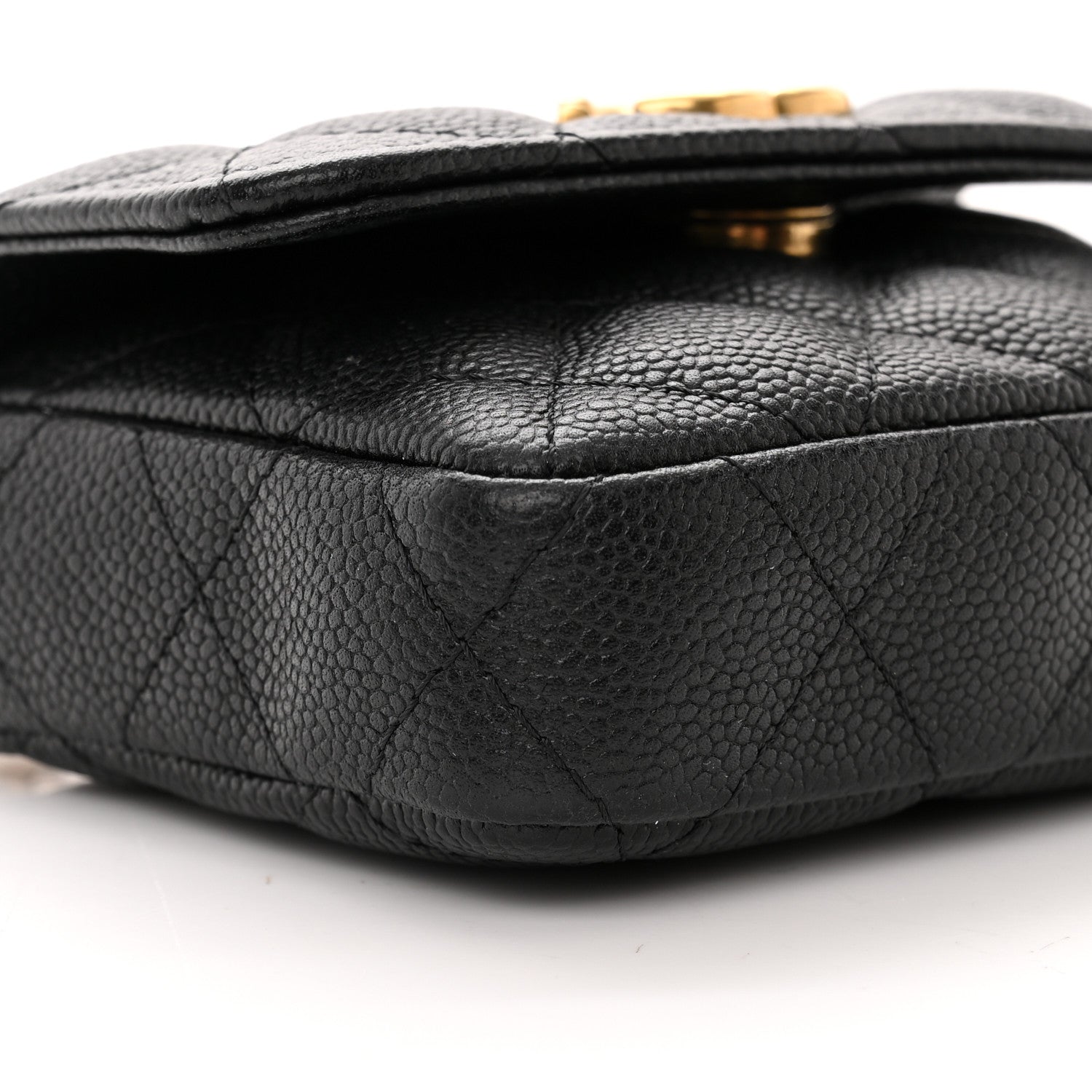 Chanel Caviar Quilted Sweetheart Clutch With Chain Black 9 of 12