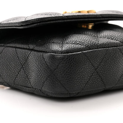 Chanel Caviar Quilted Sweetheart Clutch With Chain Black 9 of 12