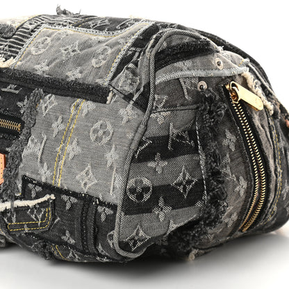 Louis Vuitton Denim Patchwork Speedy 30 Blue 7 of 7