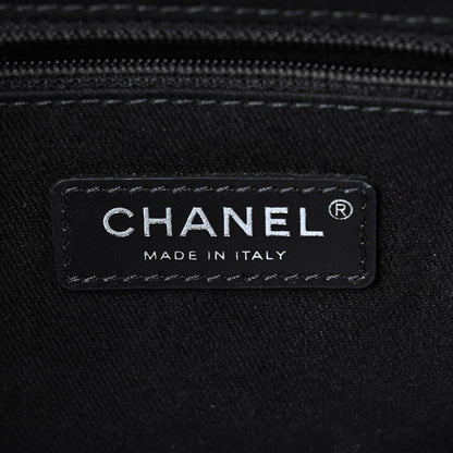 Chanel Mixed Fibers Deauville Bowling Bag Black 5 of 8
