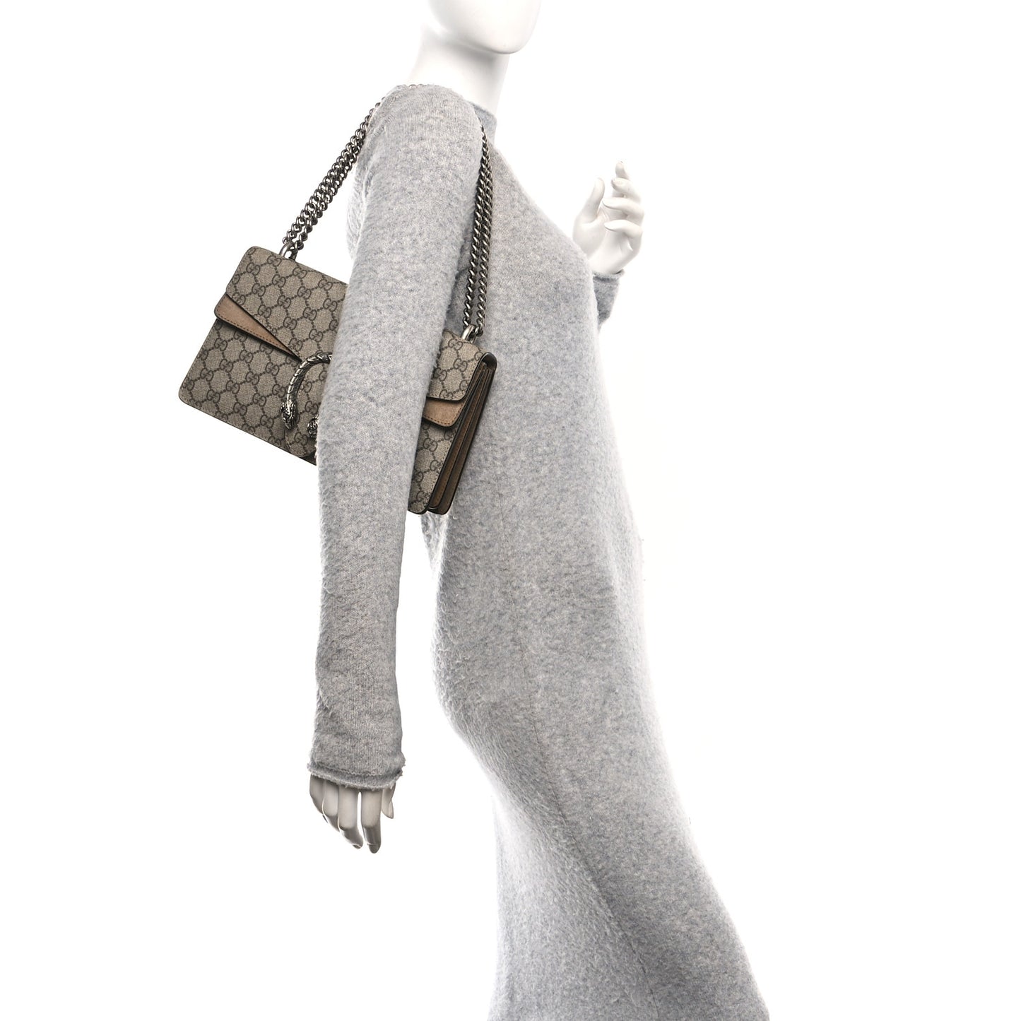 GG Supreme Monogram Small Dionysus Shoulder Bag Taupe