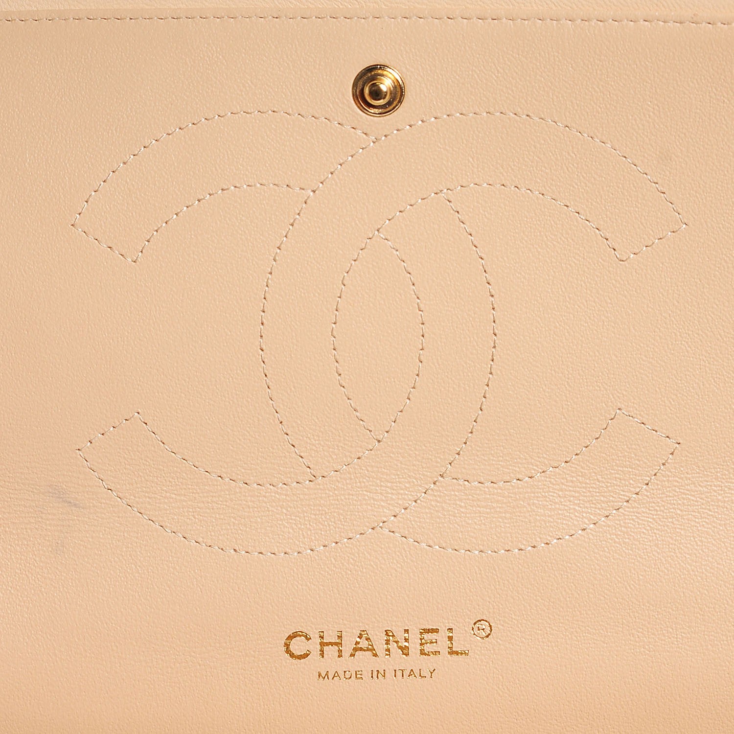 Chanel Lambskin Quilted Jumbo Double Flap Beige 7 of 9
