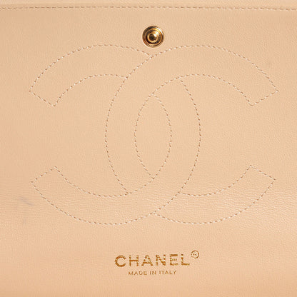 Chanel Lambskin Quilted Jumbo Double Flap Beige 7 of 9