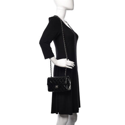 Chanel Patent Calfskin Quilted Mini Rectangular Flap Black 2 of 9