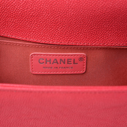 Chanel Caviar Quilted Medium Boy Flap Light Red 6 of 10