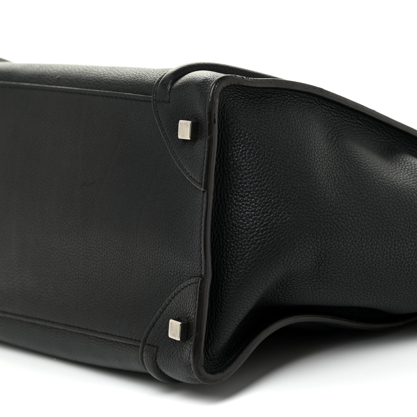 Drummed Calfskin Mini Luggage Black