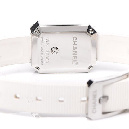 Chanel Stainless Steel Rubber Diamond Bezel Mother of Pearl 16mm Premiere Quartz Watch 5 of 7