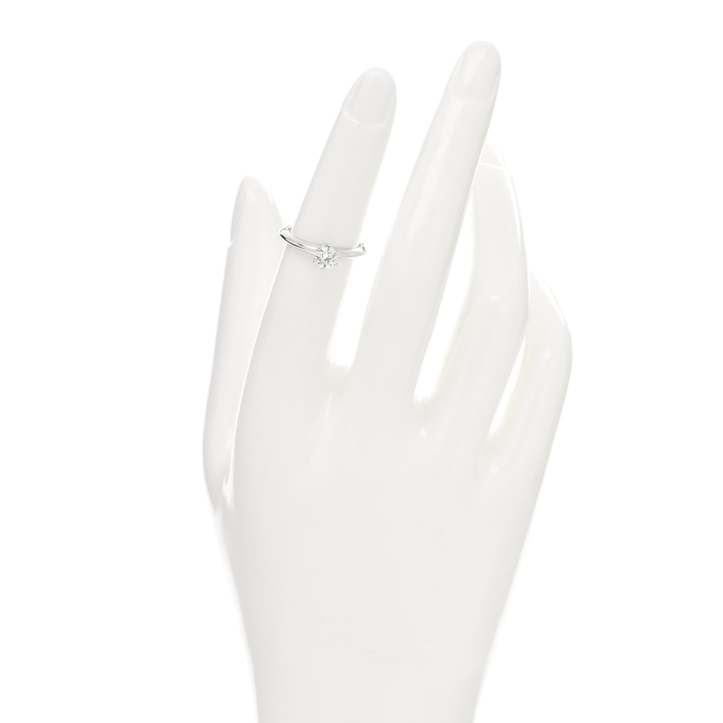 Platinum Diamond .39ct Solitaire Engagement Ring 49 5