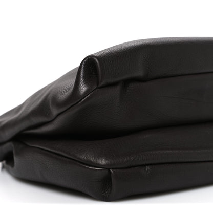 The Row Grained Calfskin Bourse Clutch Dark Brown 8 of 9