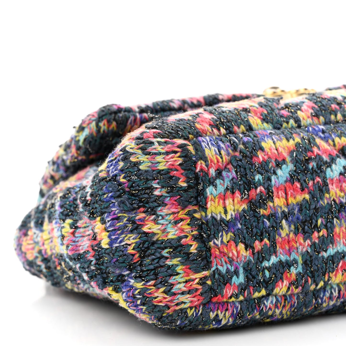 Tweed Quilted Medium Chanel 19 Flap Dark Multicolor