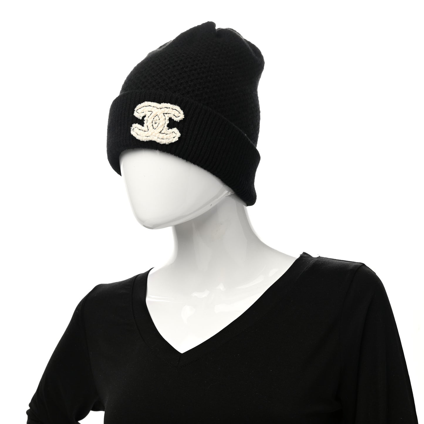 Cashmere CC Logo Beanie Hat Black