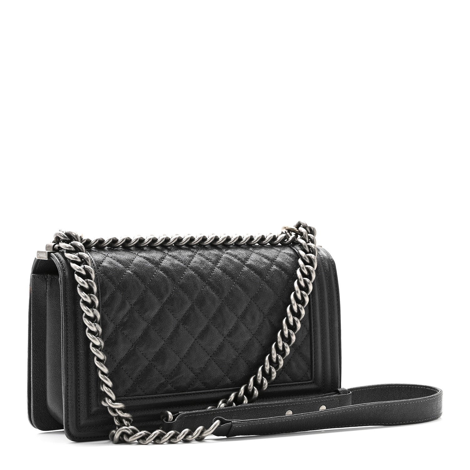 Chanel Caviar Quilted Medium Boy Flap Charcoal 3 of 10