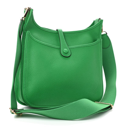 Hermes Taurillon Clemence Evelyne III PM Bambou 3 of 10
