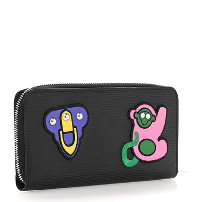 Louis Vuitton Epi LV Stories Zippy Wallet Black 3 of 8