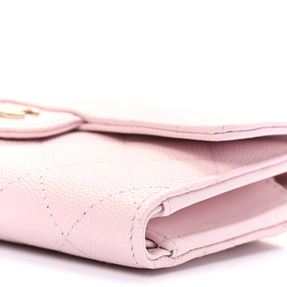 Chanel Caviar Quilted Medium Flap Wallet Pink 10 of 11