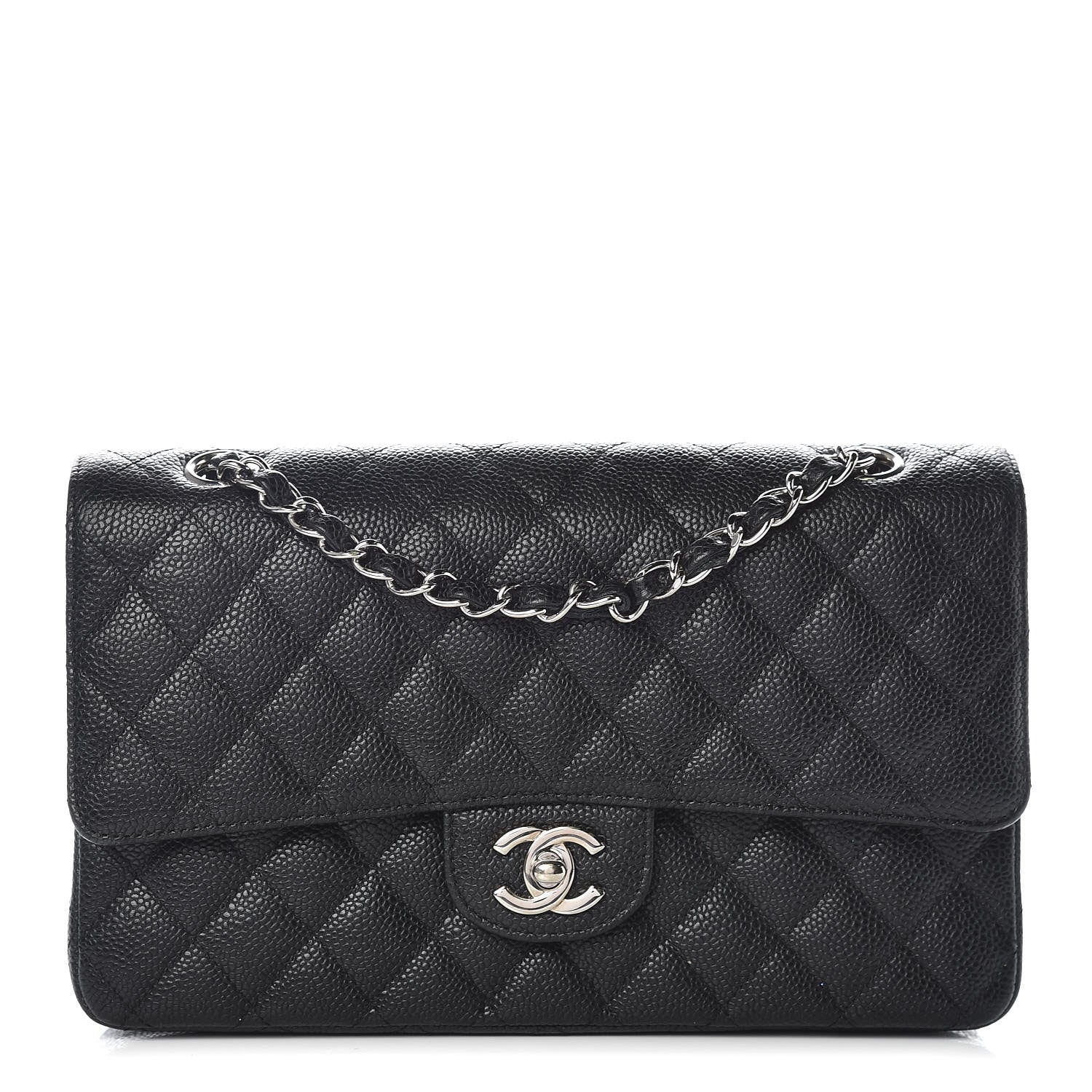 Chanel Caviar Quilted Medium Double Flap Black 1 of 12