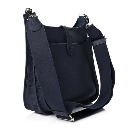 Hermes Taurillon Clemence Evelyne III PM Bleu Nuit 3 of 9
