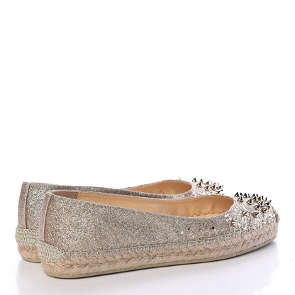 Christian Louboutin Glitter Aliochette Espadrilles 37 Gold 4 of 10