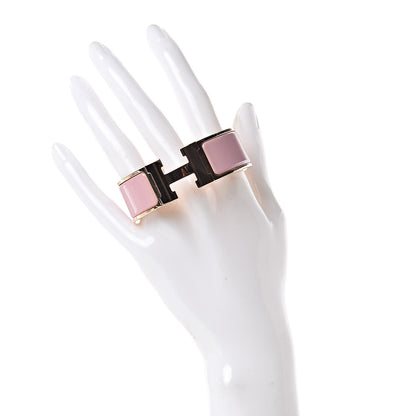 Hermes Enamel Wide Clic Clac H Bracelet PM Rose Nacarat 2 of 5