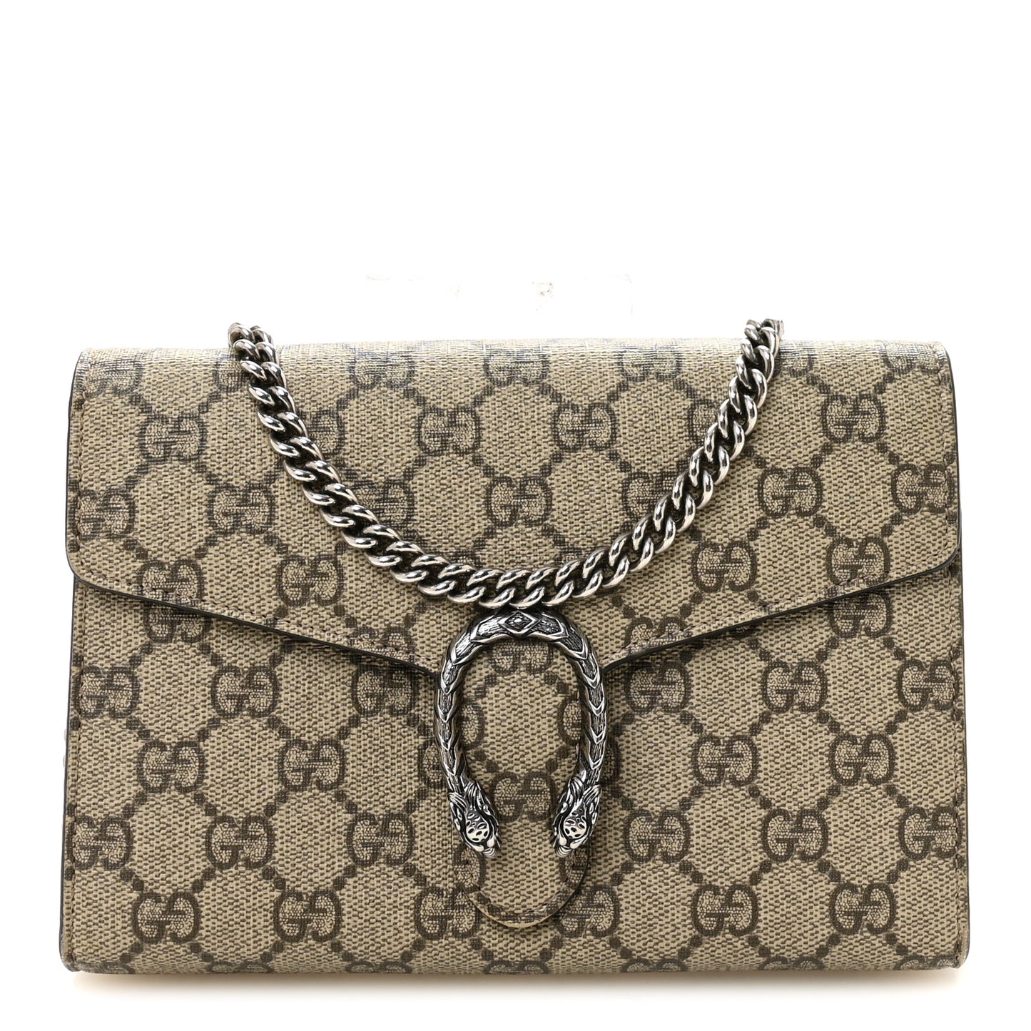 GG Supreme Monogram Mini Dionysus Chain Wallet