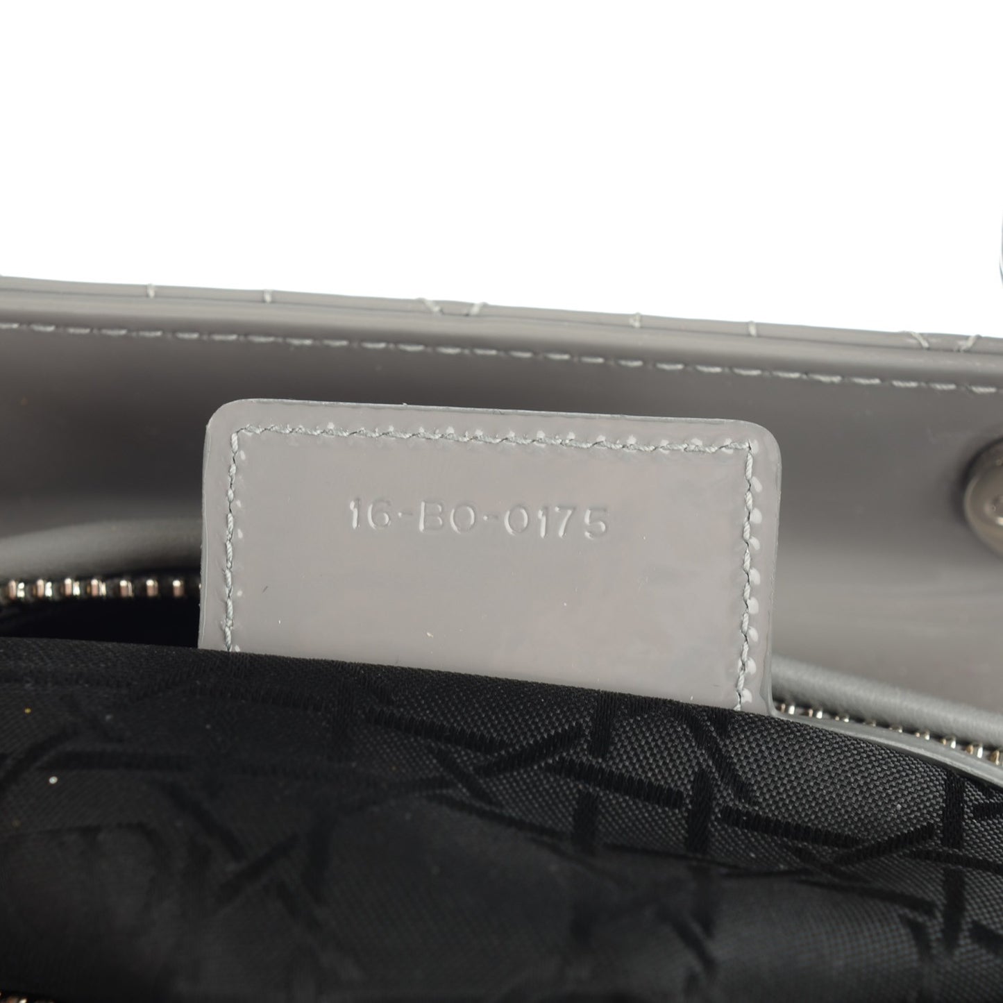 Patent Cannage Medium Lady Dior Grey