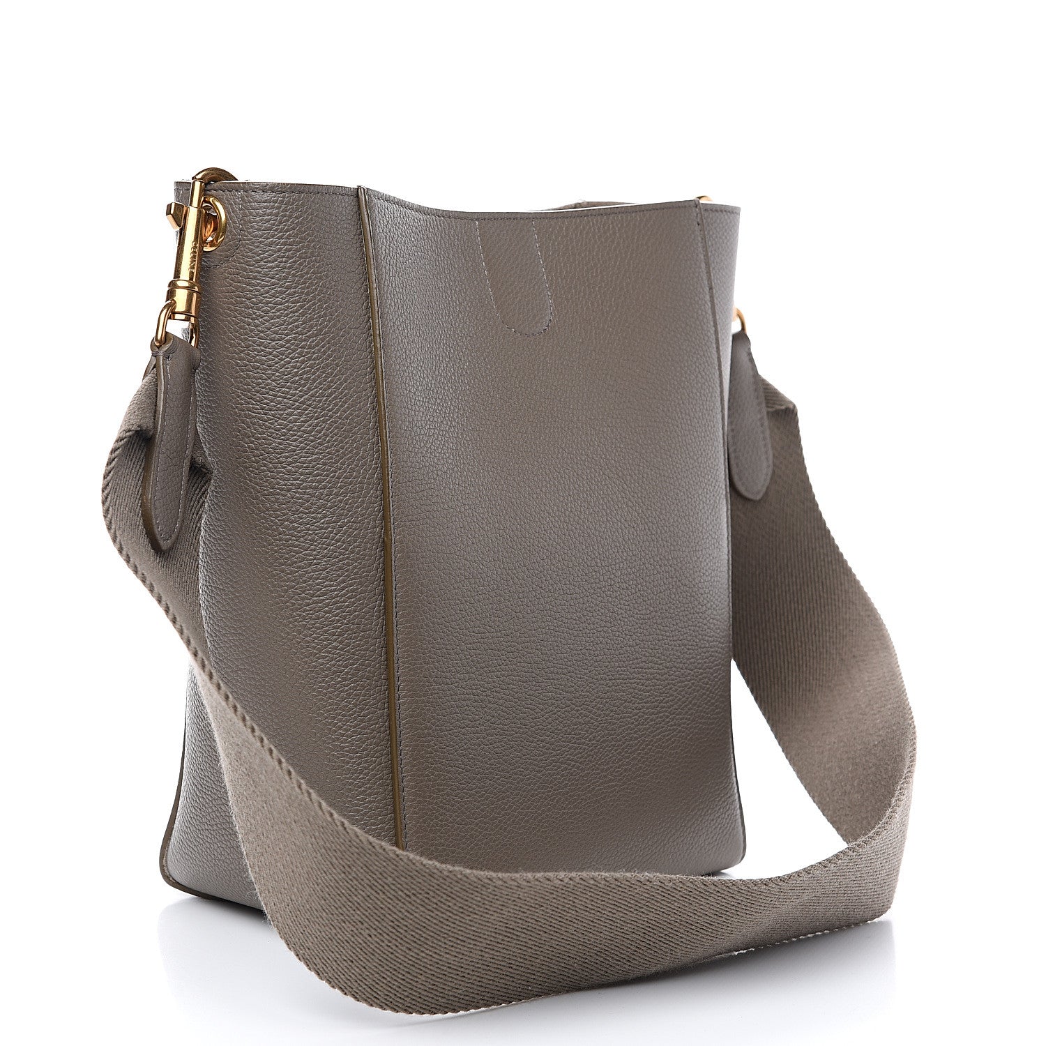 Celine Soft Grained Calfskin Small Sangle Bucket Bag Taupe 2 of 9
