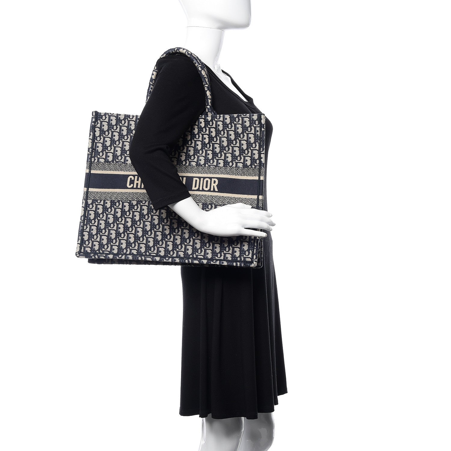 Christian Dior Oblique Book Tote Blue Multicolor 2 of 10