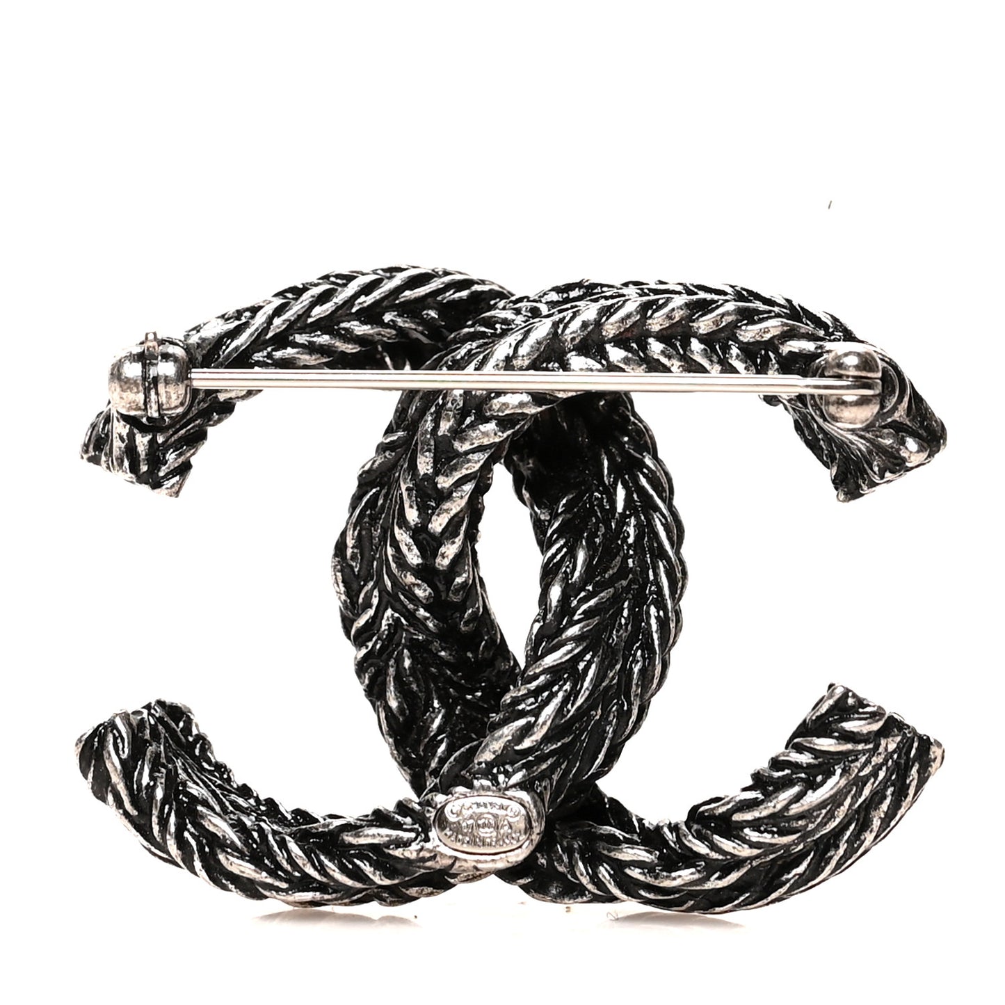 Ruthenium Chain CC Brooch