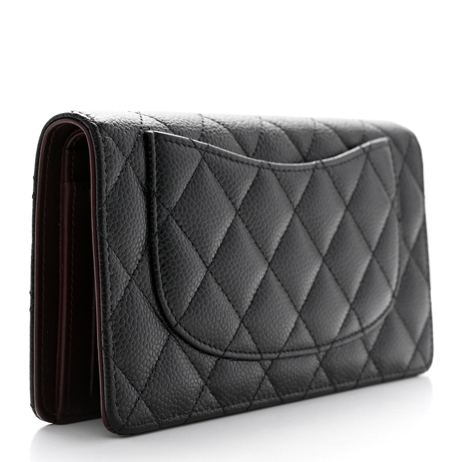 Chanel Caviar Quilted Yen Wallet Black 3 of 10