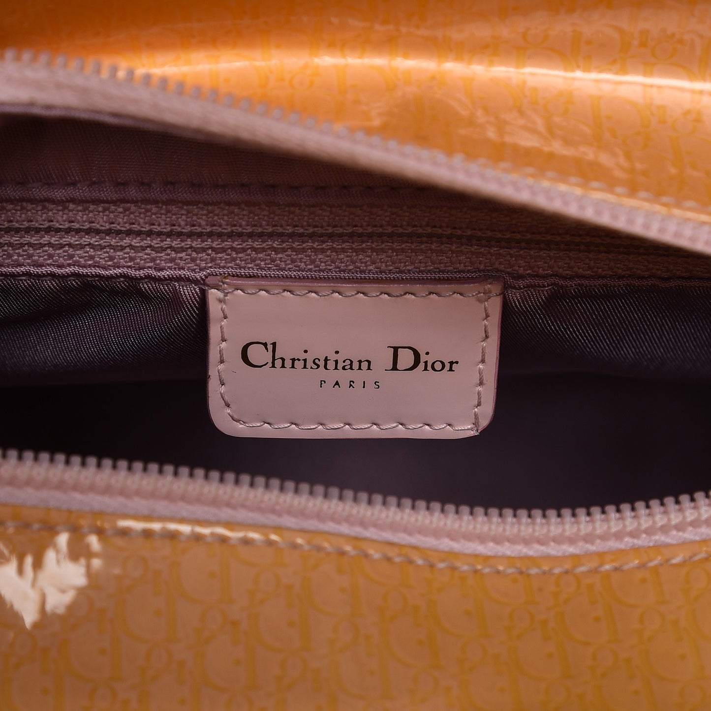 Patent Diorissimo Medium Lady Dior Orange