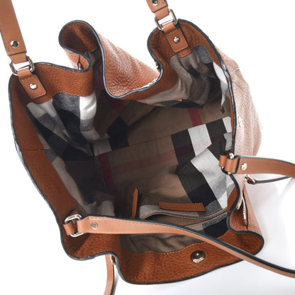 Burberry Grainy Calfskin House Check Medium Maidstone Tan 5 of 12