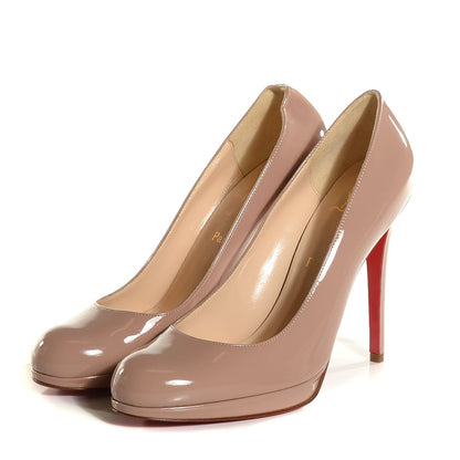 Christian Louboutin Patent New Simple 100 Pumps 40.5 Nude 3 of 7