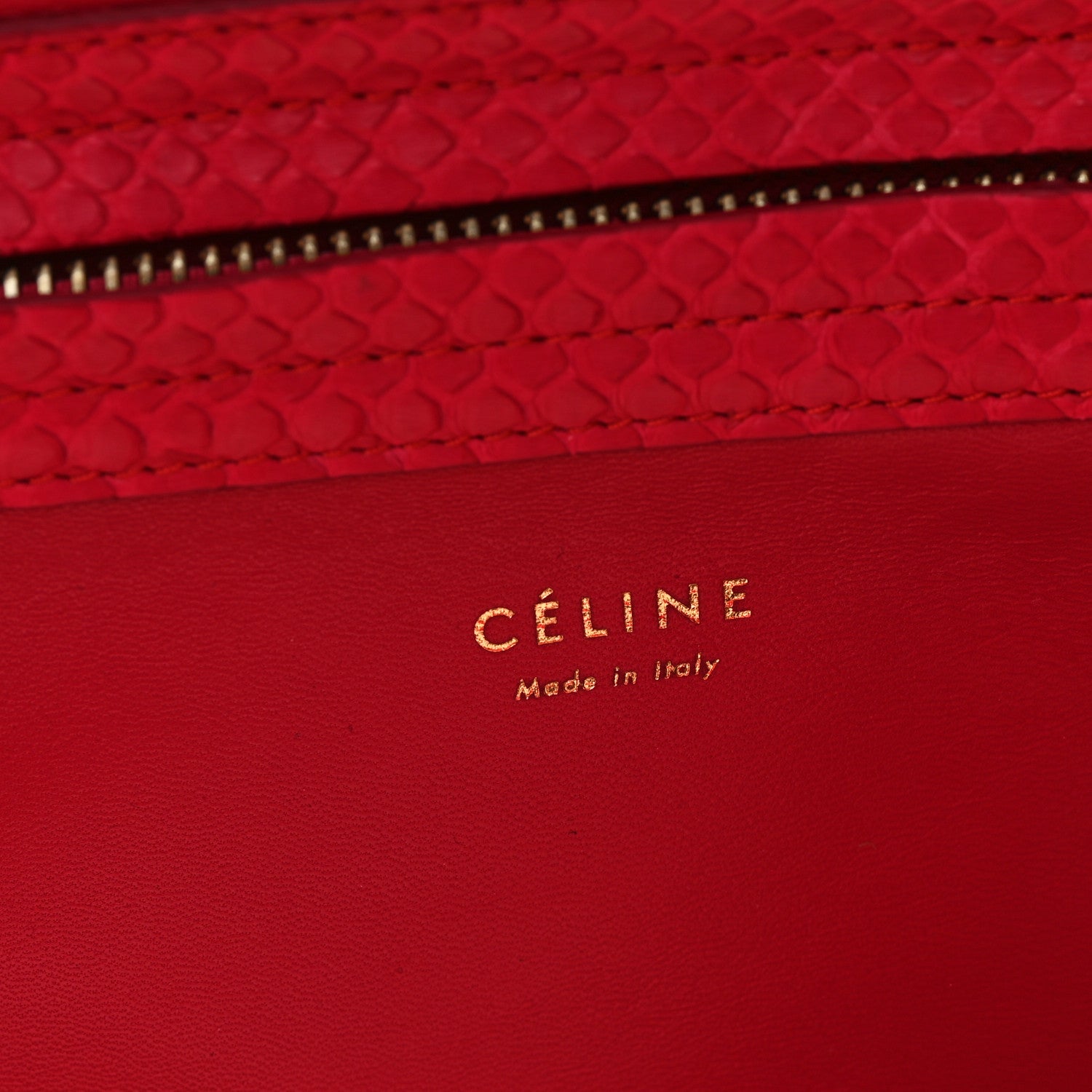 Celine Snakeskin Medium Phantom Luggage Fushia 6 of 11
