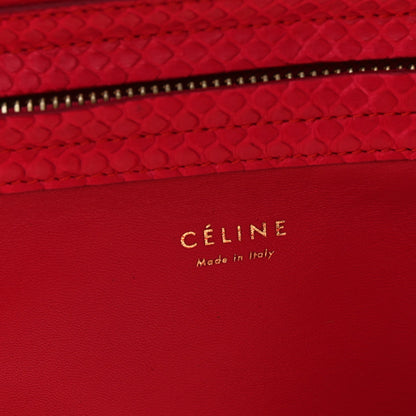 Celine Snakeskin Medium Phantom Luggage Fushia 6 of 11