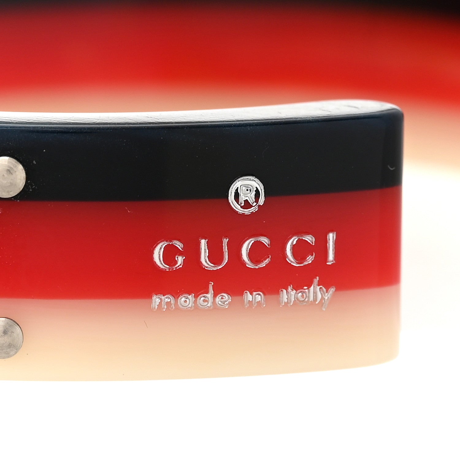 Gucci Web Pearl Cuff  Blue Red White 4 of 5