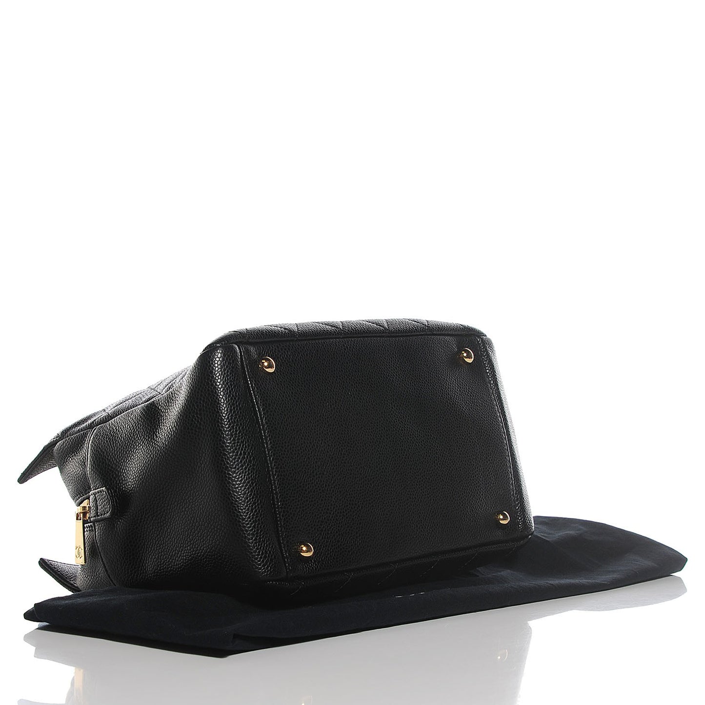Caviar Quilted Petit Timeless Tote PTT Black