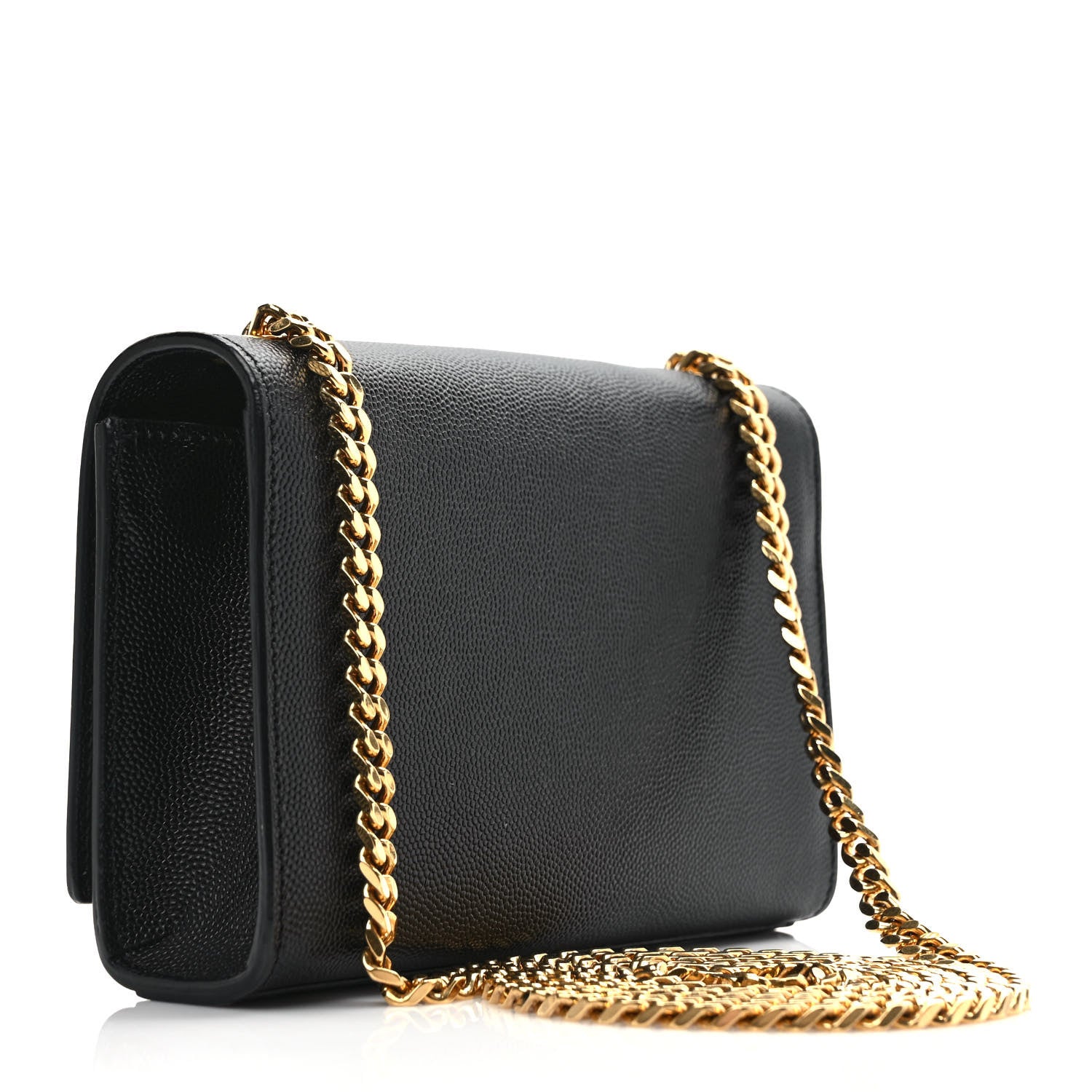 Saint Laurent Grain De Poudre Small Monogram Kate Satchel Black 3 of 8