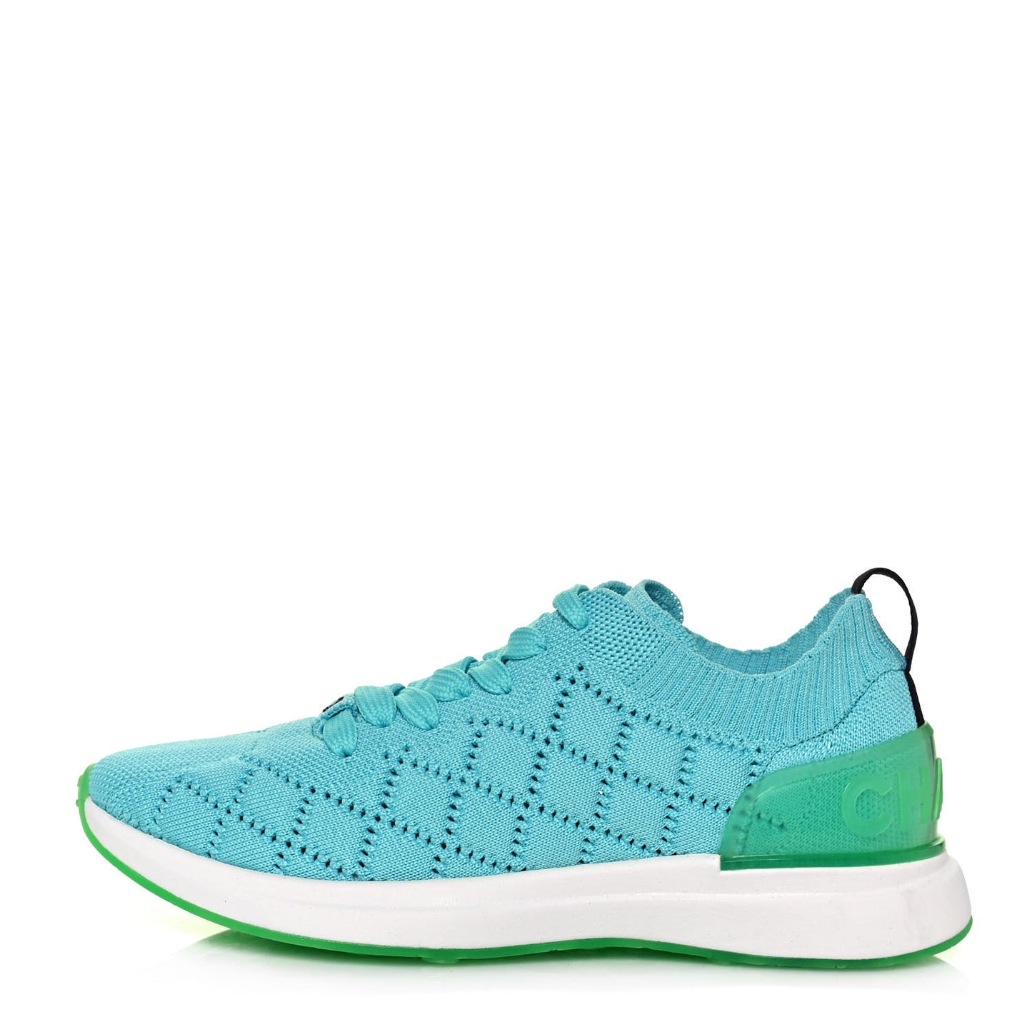 Mixed Fibers Quilted Womens CC Sneakers 36.5 Turquoise