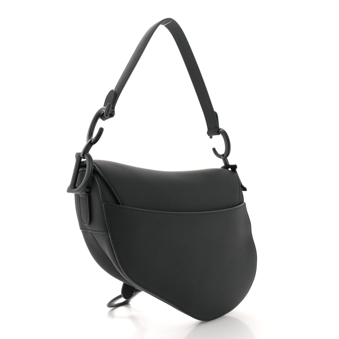 Ultra Matte Calfskin Saddle Bag Black