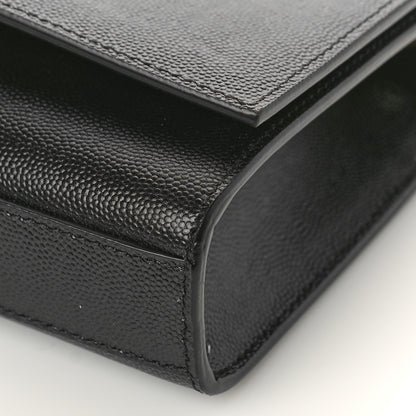 Saint Laurent Grain De Poudre Small Monogram Kate Satchel Black 8 of 8