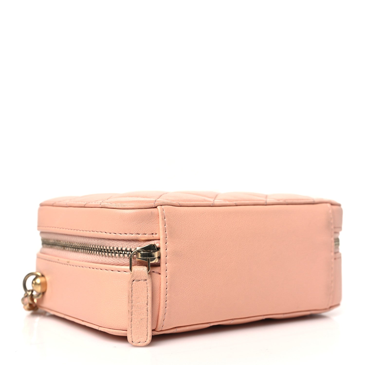 Chanel Lambskin Quilted CC Pearl Crush Camera Case Light Pink 4 of 11