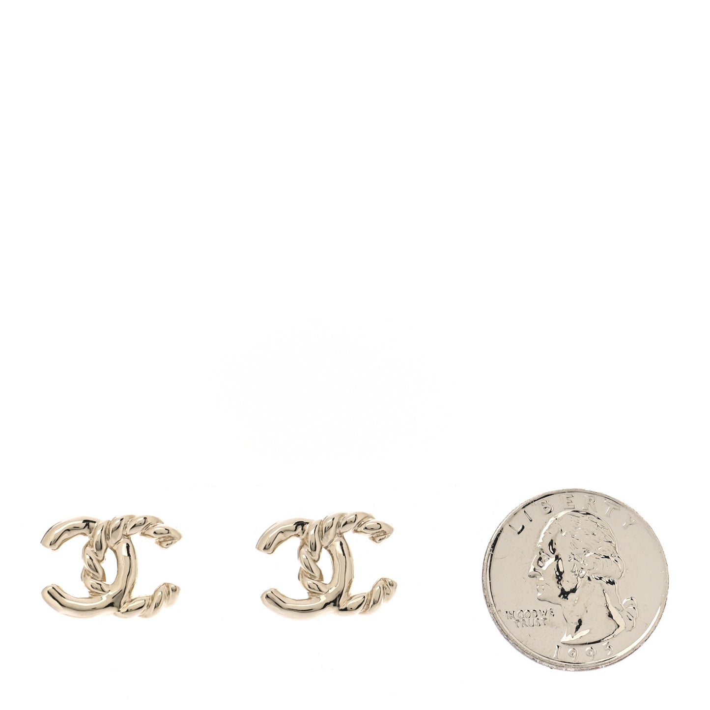 Twisted CC Earrings Gold