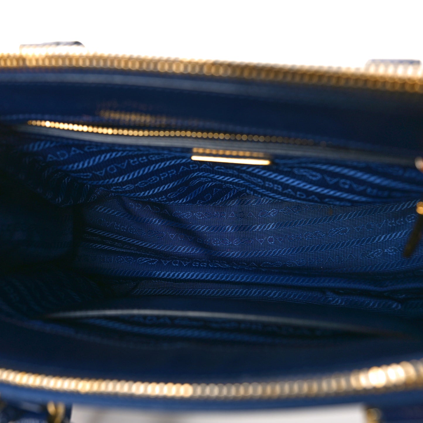 Saffiano Vernice Mini Galleria Double Zip Tote Inchiostro