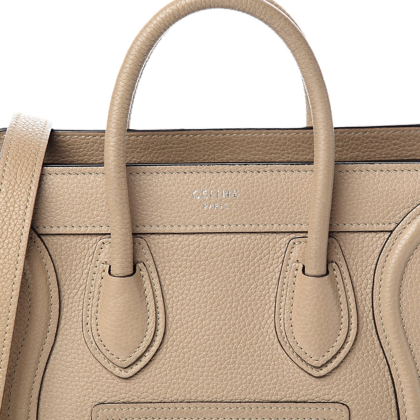 Drummed Calfskin Nano Luggage Dune
