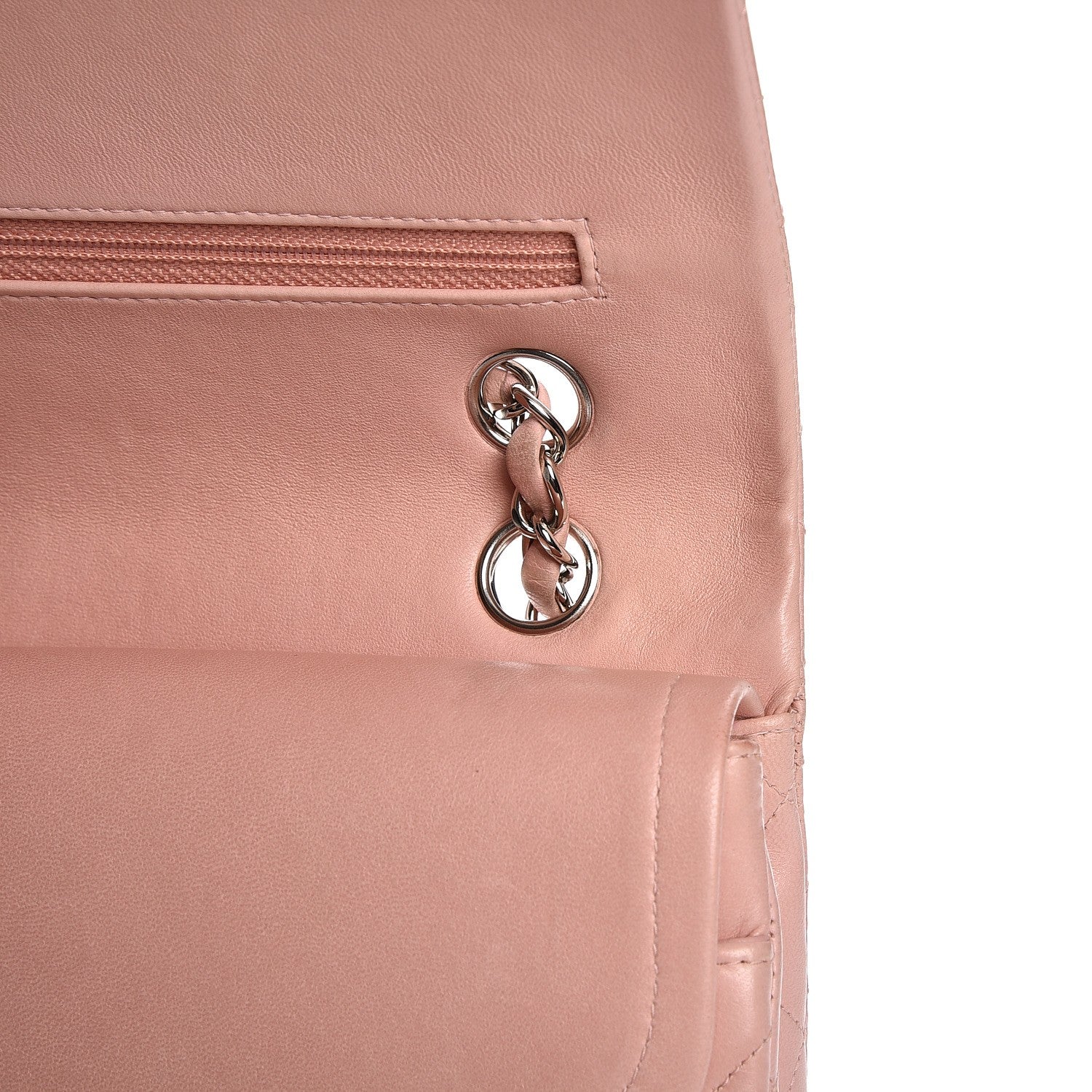 Chanel Lambskin Quilted Medium Double Flap Light Pink 11 of 13